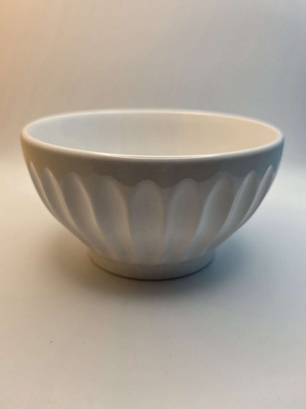 Crofton White Fluted Stoneware Soup/ Cereal/ Rice Stackable Bowl